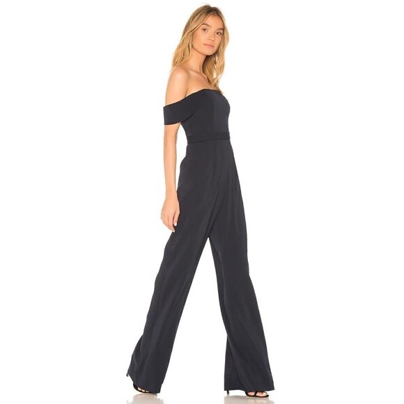 Jay Godfrey Brin Jumpsuit Midnight Navy Women's Size 8 - Picture 2 of 13